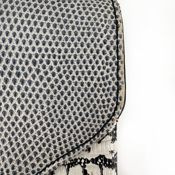 Loeffler Randall White Reptile Pattern Leather Envelope Crossbody Bag - Picture 8 of 14